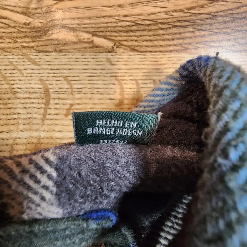 ORVIS HEAVY Flannel Shirt Jacket‎ Mens Size XXL Blue/White/Gray Plaid Flannel